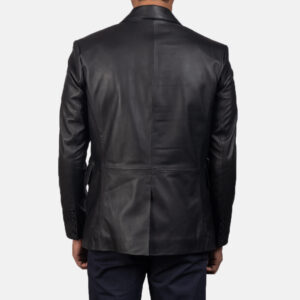 Daron Black Leather Blazer