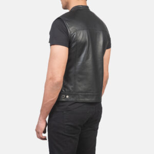 Atlas Moto Black Leather Vest