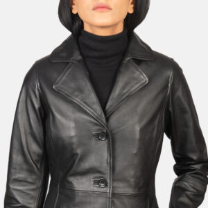 Hooded Leather Bomber Jacket