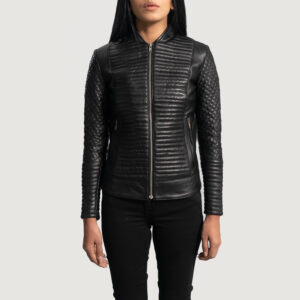 Cityscape Black Leather Biker Jacket