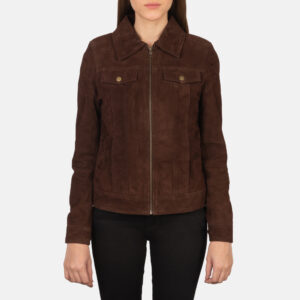 Suzy Mocha Suede Trucker Jacket