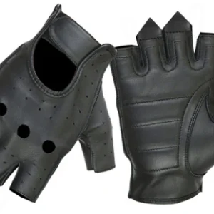 Genuine Leather Fingerless Gloves