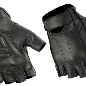 Genuine Leather Fingerless Gloves